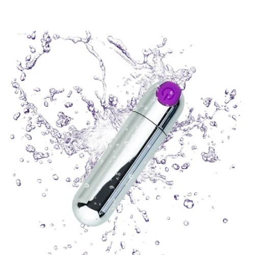 Rechargeable Power Bullet Vibrator Sex Toy - Silver