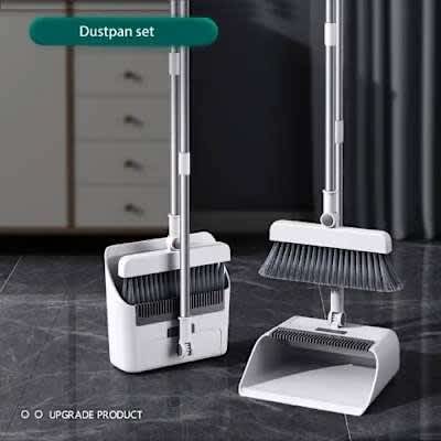Dustpan Broom Set - Multifunction Long Handle Combo Set