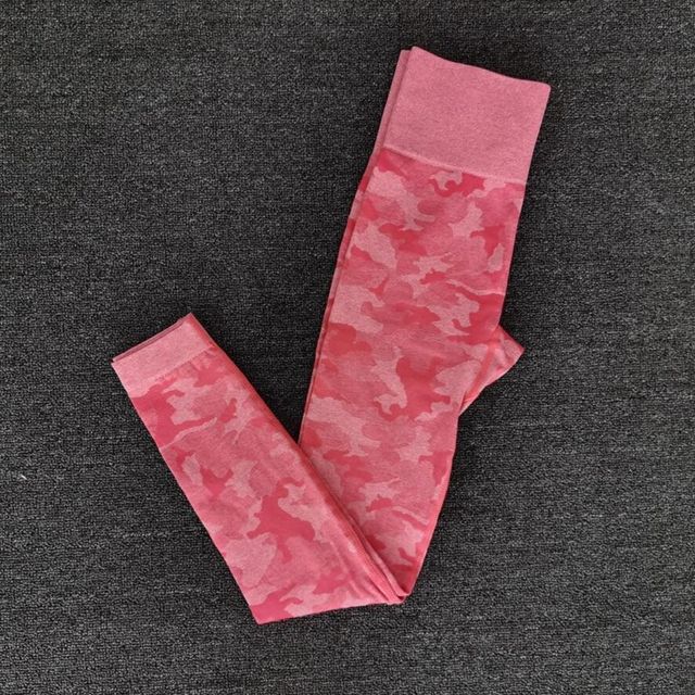 Yoga Set Women Seamless S/pants Fitness Bra Red Leggings_S