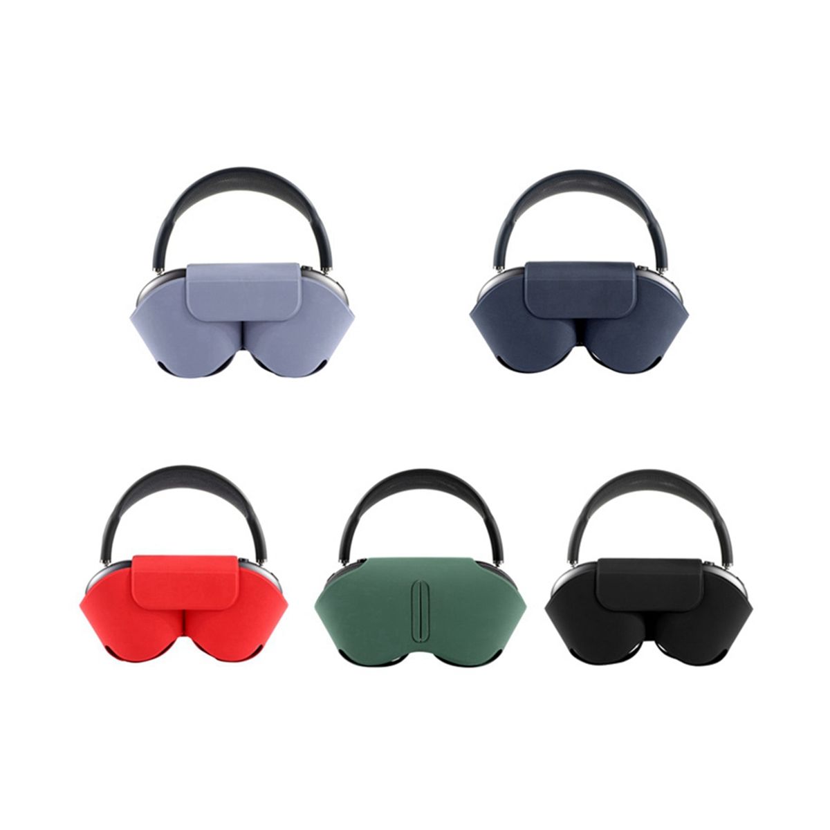 For Airpods Max Headset High Quality Convenient PU Silicone Earphone Bag Anti Scratch Protective Cover PouchPurple