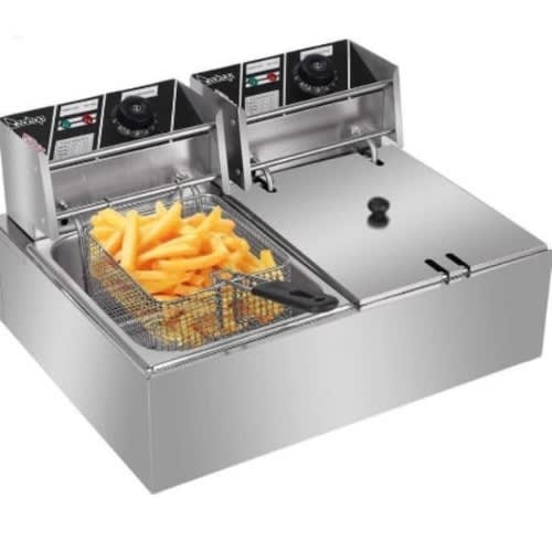 Electric Deep Fryer Double Bowl