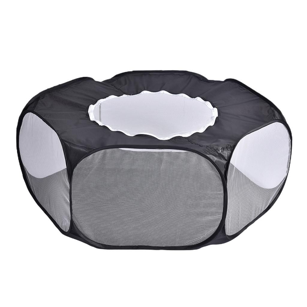 Foldable Small Pet Pen Cage Enclosure Hamster Rabbit Gerbil Black