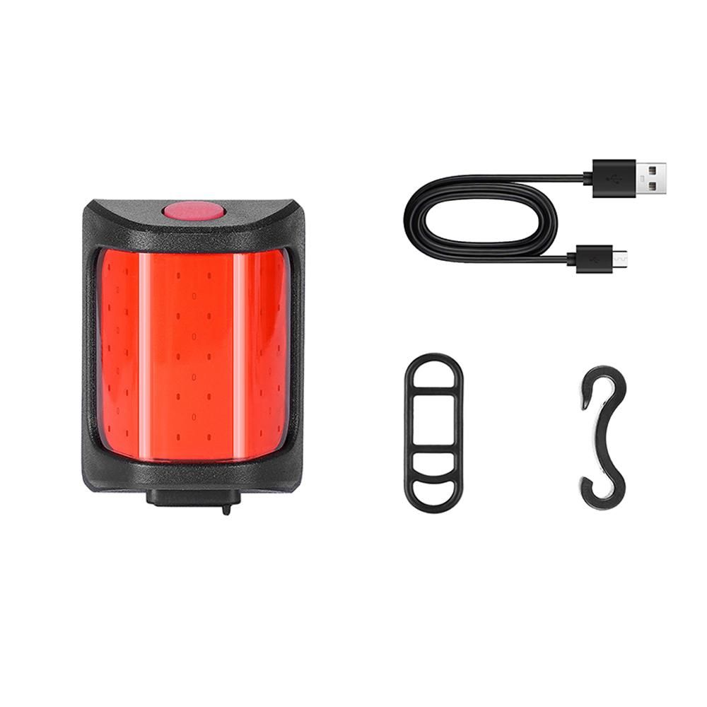 USB Rechargeable Bicycle Warning Red Light Waterproof Bike Tail Light High Brightness Bike Rear Lamp Safety Night Cycling Accessories