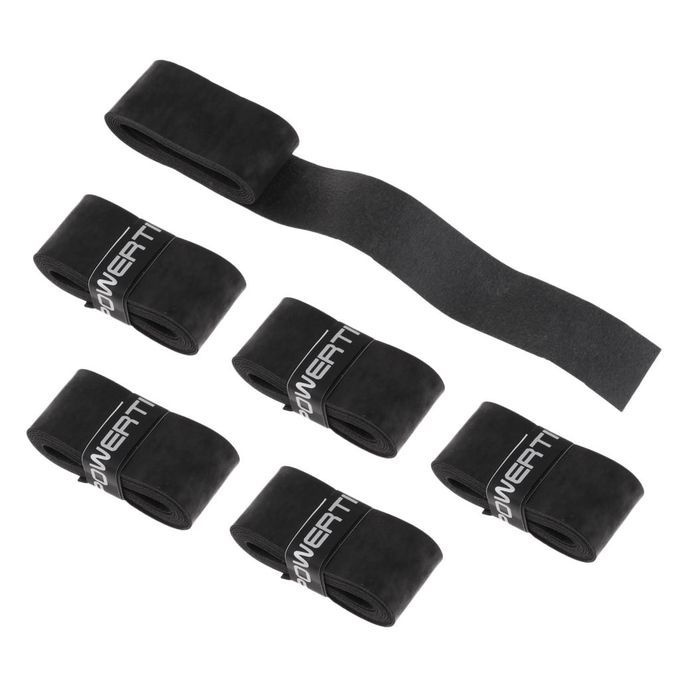 6x Tennis Racket Anti-Slip Grip Tape For Sport Badminton Squash Black