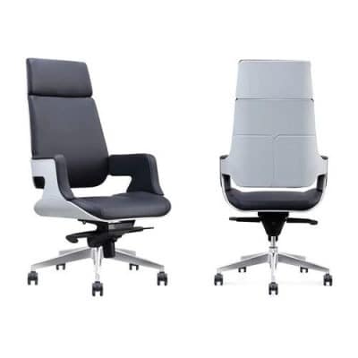 Leather Swivel Office Chair - Black