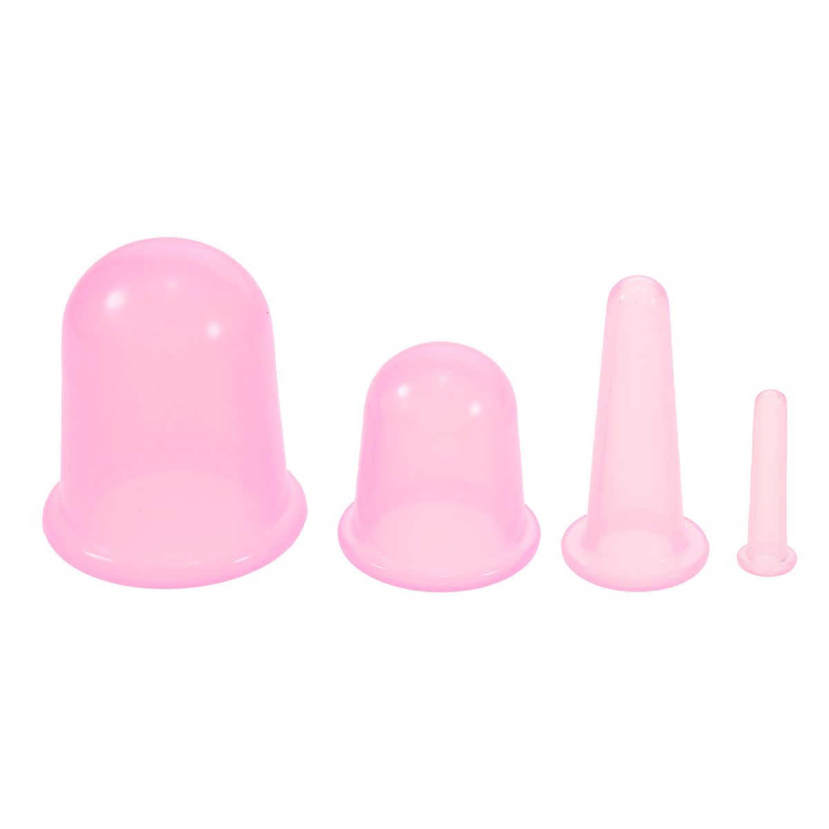 4pcs 4 Sizes Silicone Massage Cup Facial Cupping Cup Vacuum