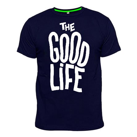 The Good Life Print T-Shirt - Navy Blue