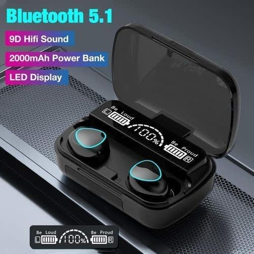 M10 Wireless Bluetooth 5.1 Earphones Dual Led Display