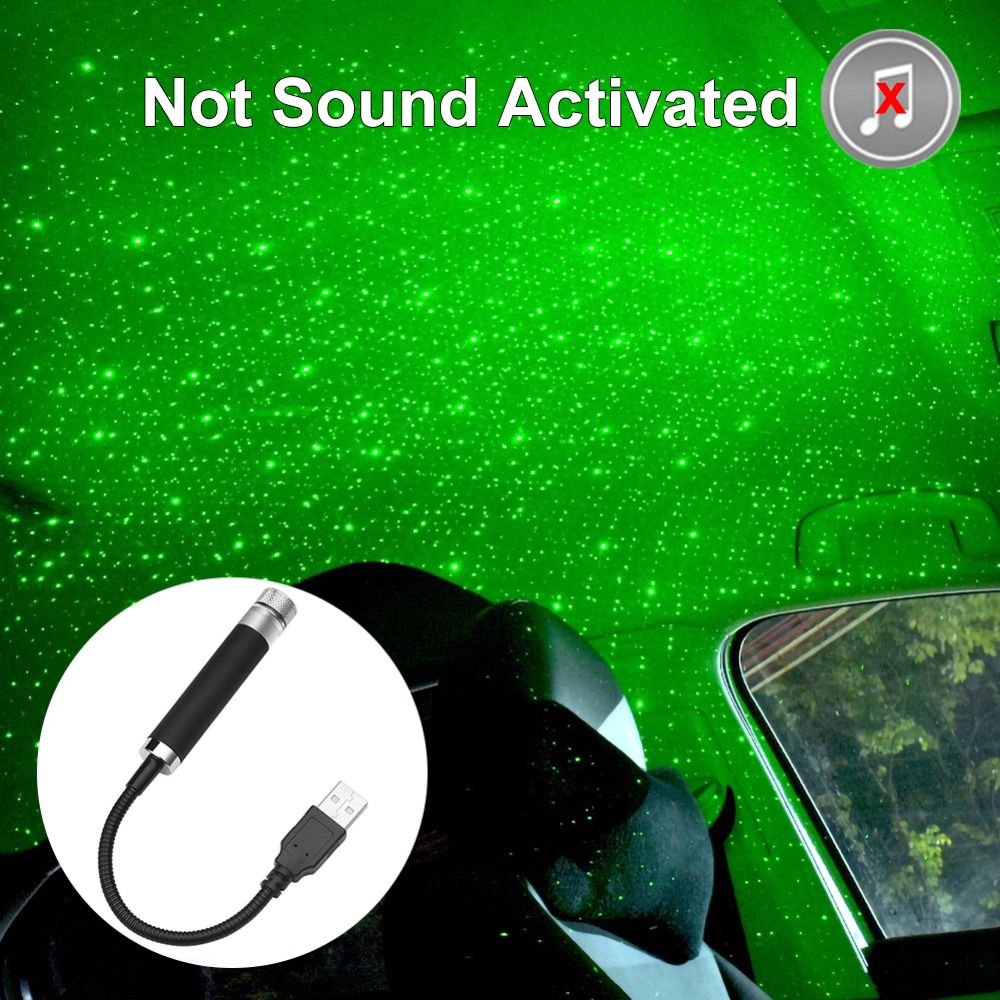 Sound Activated USB Starry Sky Projector LED Night Car Roof