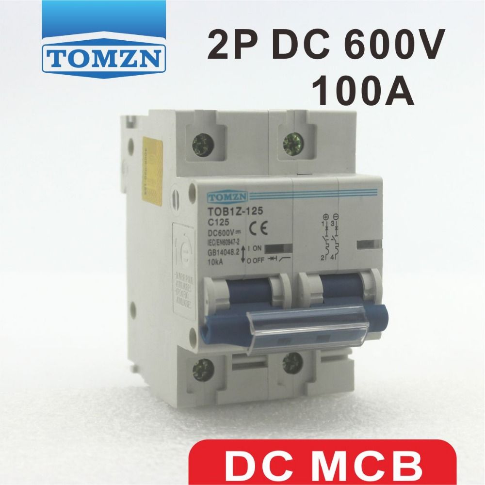 100A 600V DC Breaker Circuit PV 2P FOR