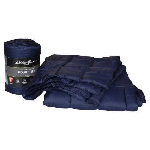 Eddie Bauer Packable Throw Blanket - Navy Blue