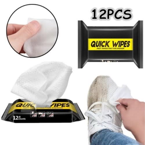 Shoe Shine And Descaling Wet Cleaning Wipes - 12 Pieces