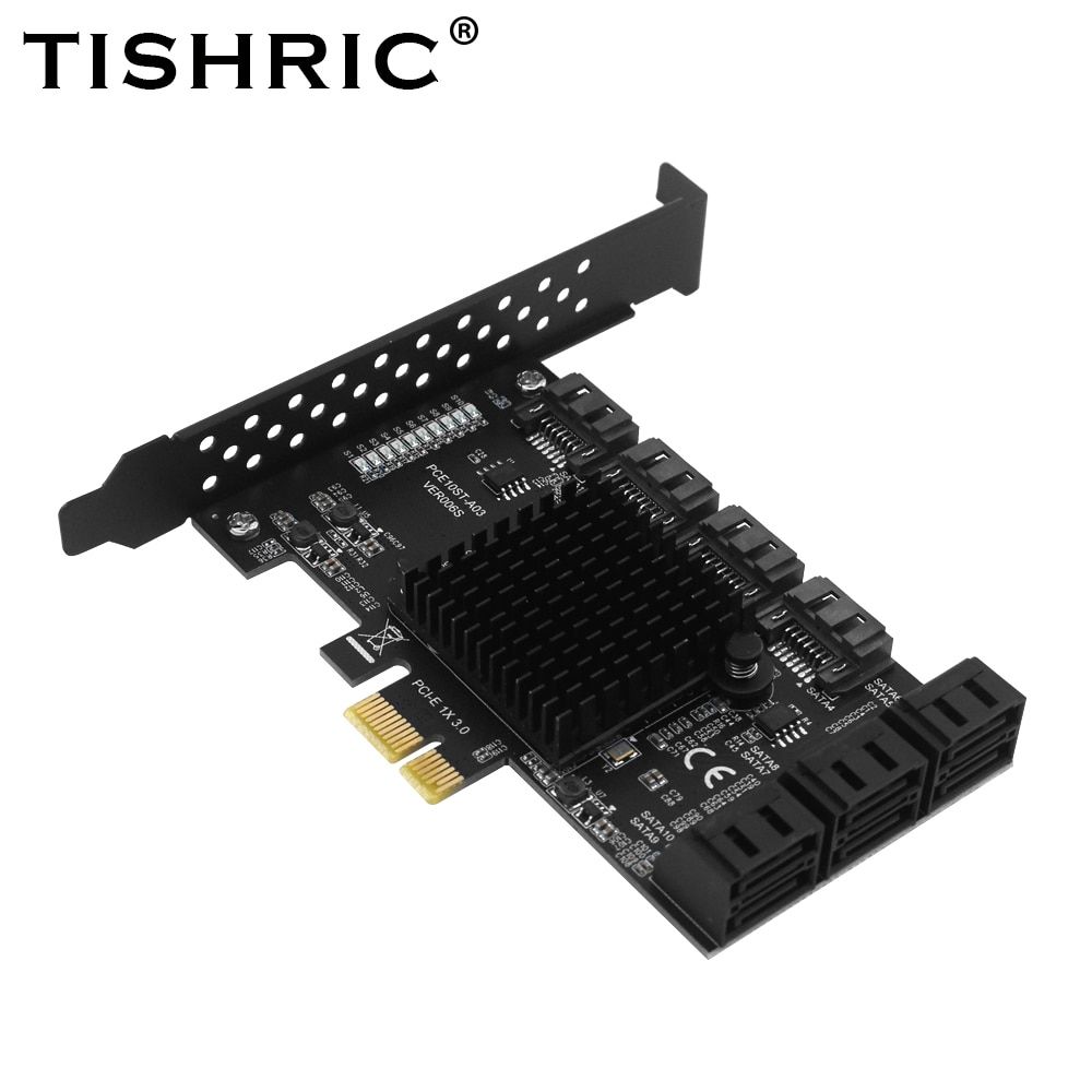PCI-E Sata Adapter 1X 4X PCIE Sata PCI Express Expansion Card 2/4/6/8/10 Ports X1 X16 PCI Sata