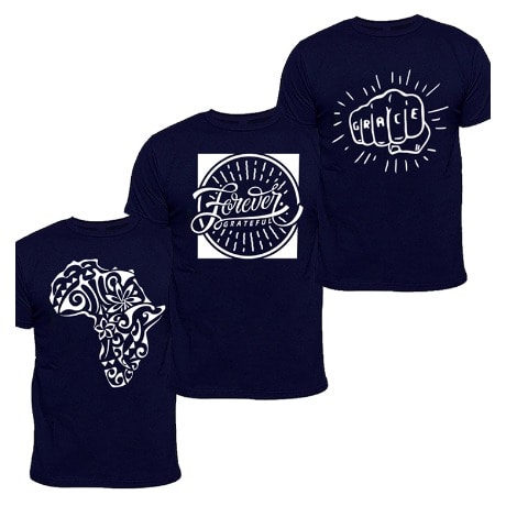 Cool Navy Blue T-shirt Bundles (3-in-1) - Navy Blue