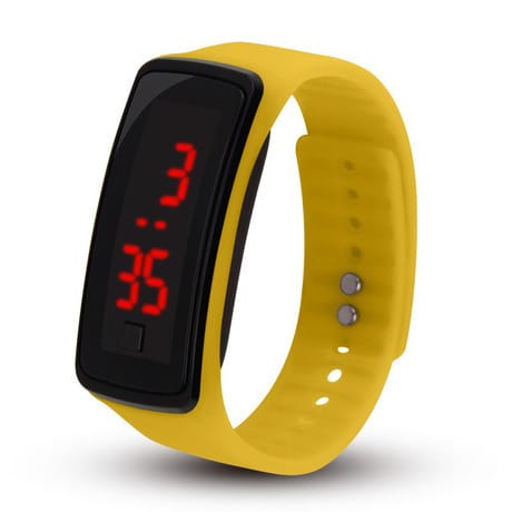 Unisex Led Wristwatch Yellow