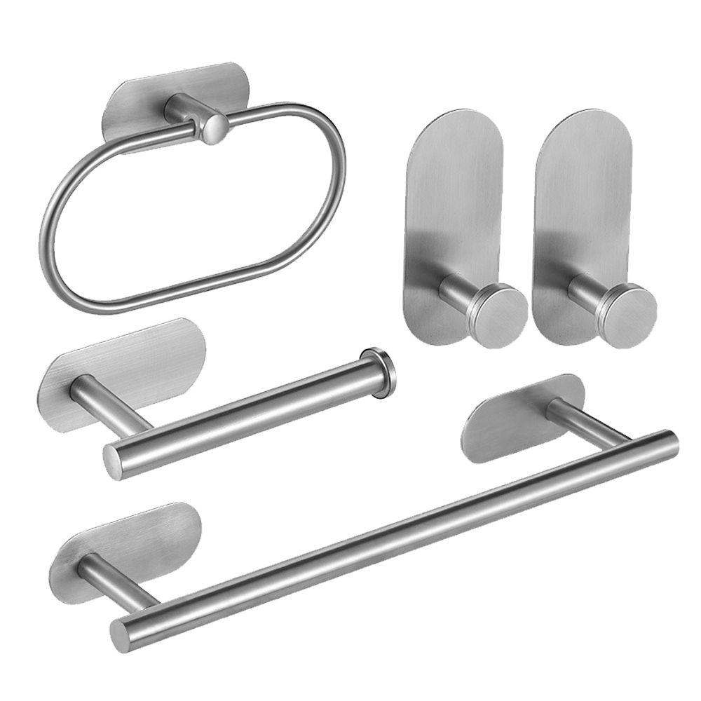 5PCS Bathroom Towel Storage Set With Towel Bar Toilet Roll