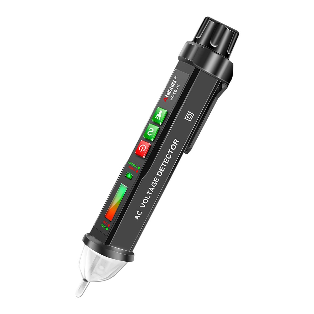 ANENG VC1015 Non-contact AC Voltage Tester 12V-1000V Portable Waterproof NCV AC Voltage Detector LED Measuring Pen with Zero/ Live Wire Recognition, Flashlight, Alarm Buzzer