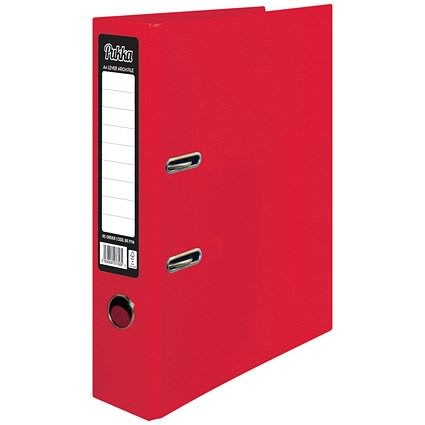 Lever Arch File Matte Red A4