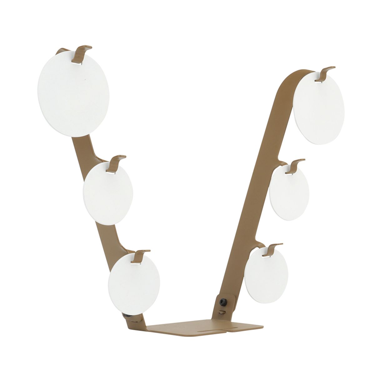 V-shape Shooting Target Movable Bullseye Alloy Frame-Brown