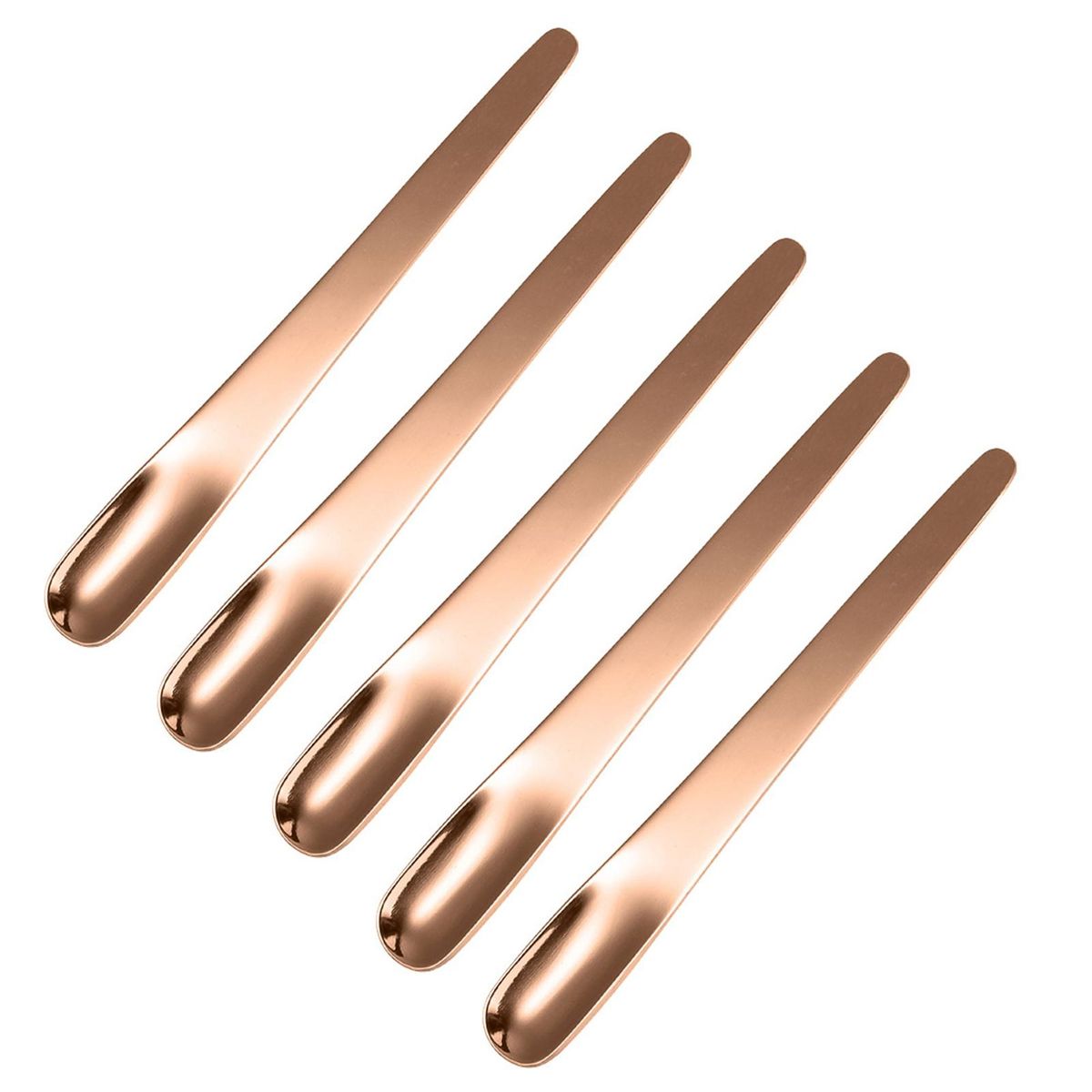 5PcsSet Dessert Spoon Food Grade Dessert Salt Scoop Rose Gold