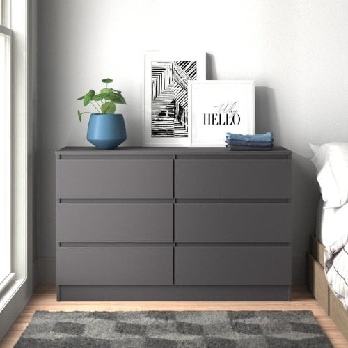 J Best Mac 6 Chest Drawers - Grey