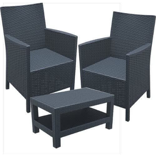 Santorini Armchair Basket 2 Chair & Table