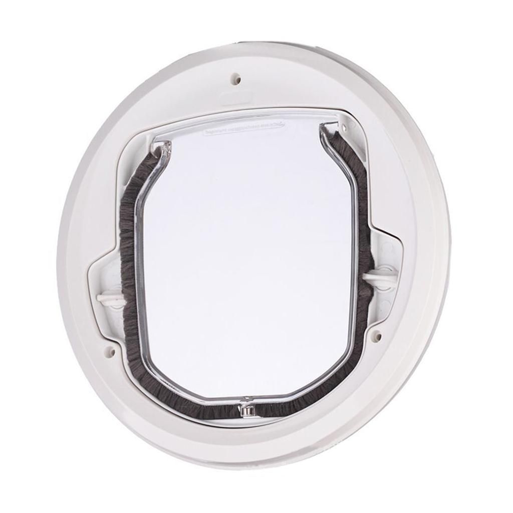 Dog Cat Flap Door For Screen Window Window Gate With 4 Ways Lock White