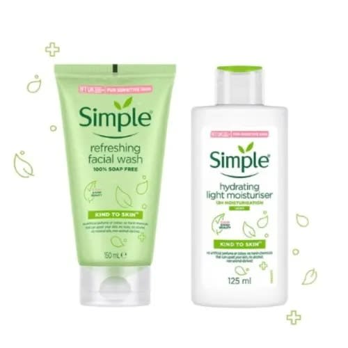 Refreshing Face Wash & Hydrating Light Moisturizer - 150ml +125ml