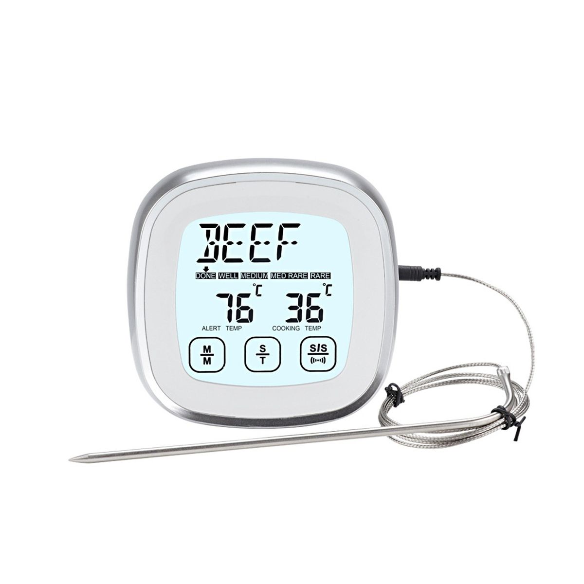 Digital Meat Thermometer For Oven BBQ Grill Kitchen Food