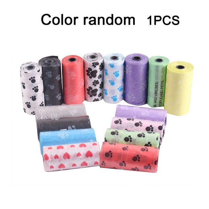 Pet Plastic Bag Printing Footprints Garbage Dog Picking-random-