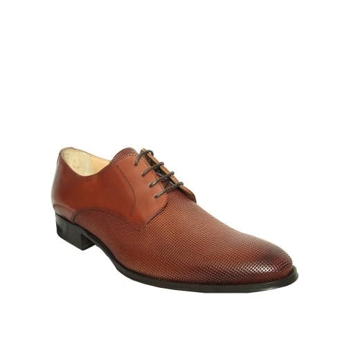 Patterned Calfskin Leather Lace Up