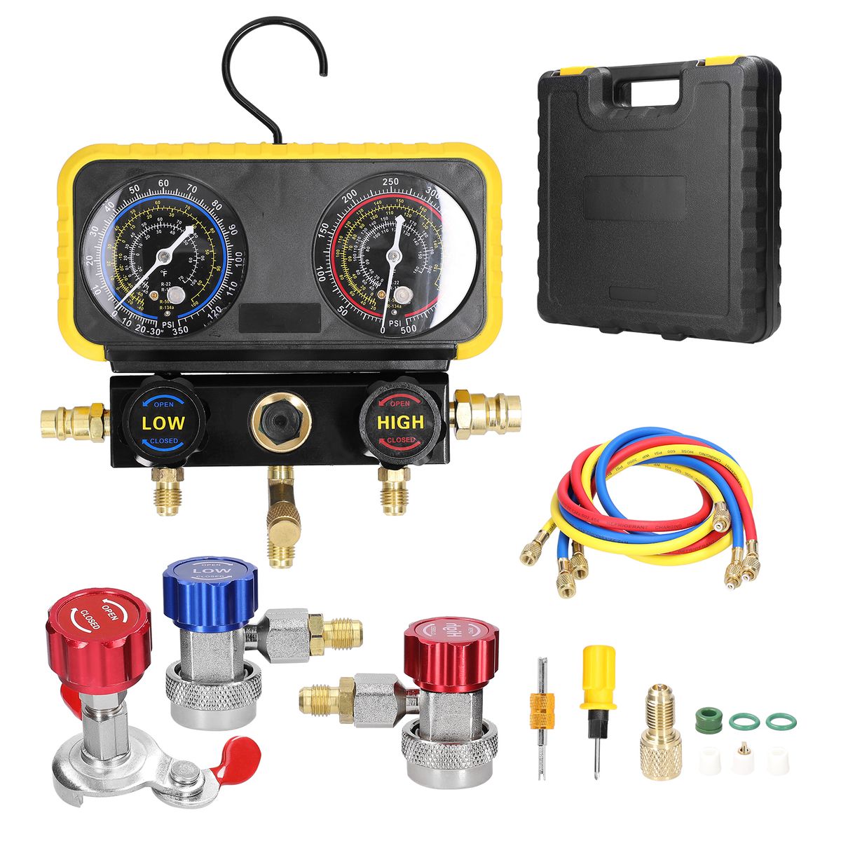 Dual Gauges Air Conditioner Refrigerant Refilling Set