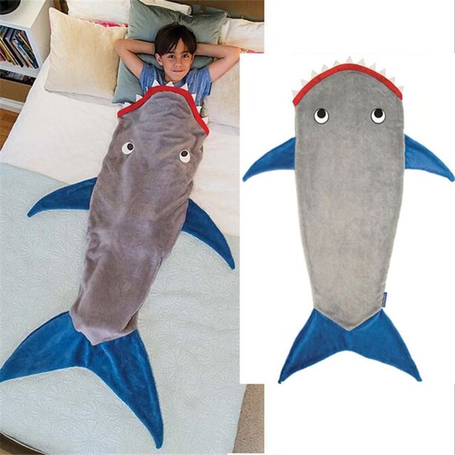 Winter Shark Mermaid Sleeping Blanket-ONE SIZE FITS ALL