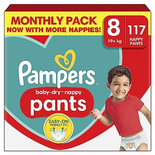 Baby-dry Nappy Pants - Size 8  -19kg Plus - 117 Nappies