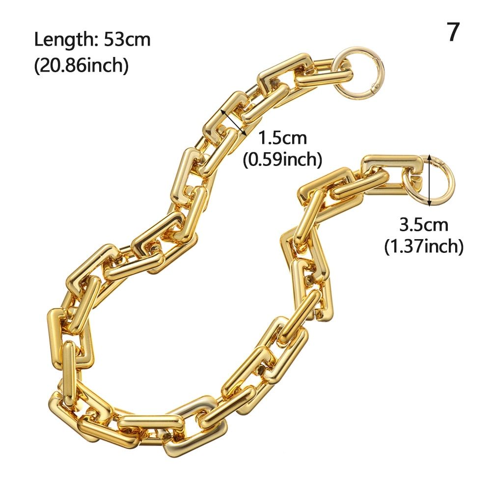 Acrylic Resin Bag Chain S Shining Gold Color Replaceable Purse Handbag Bag Ss Crossbody