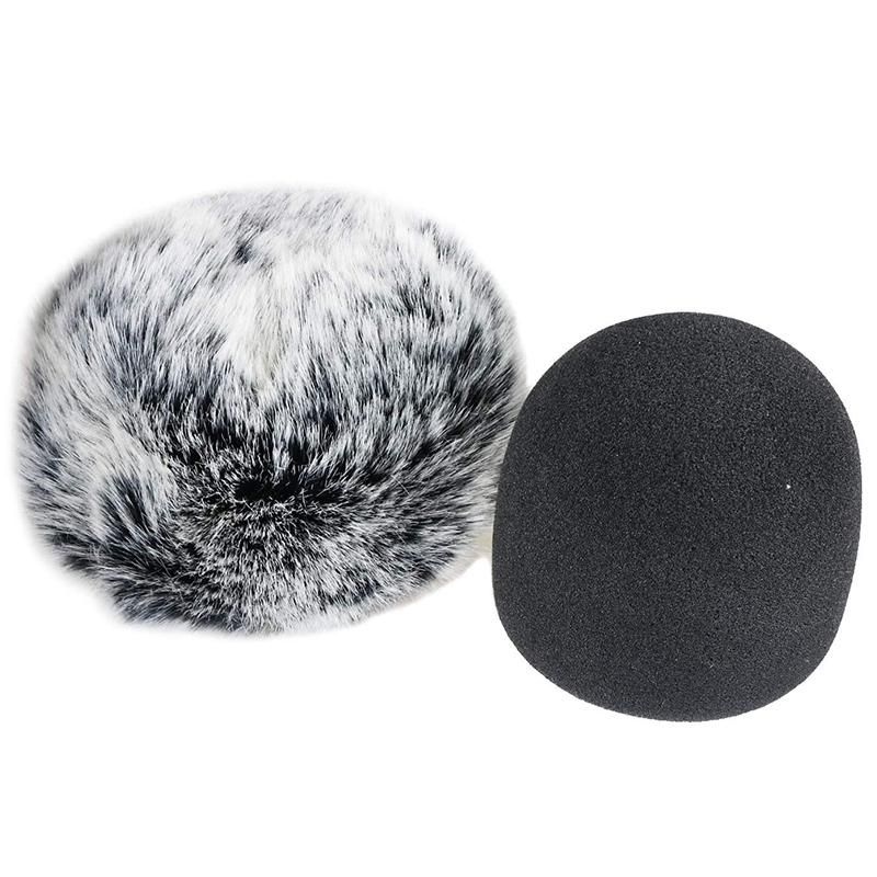 Furry Windshield Foam Microphone Windshield-for Blue Yeti, Blue Yeti Pro USB Microphone Windshield Pop-Up Filter (2Pcs)