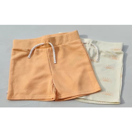 Set Of 2 Baby Boys Plain & Patterned Shorts