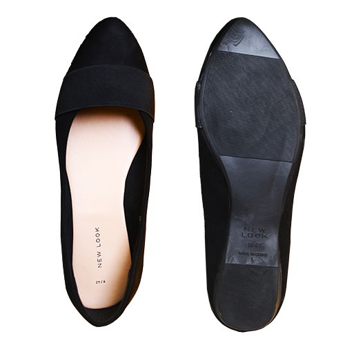Women Suede Flat Shoe - Black