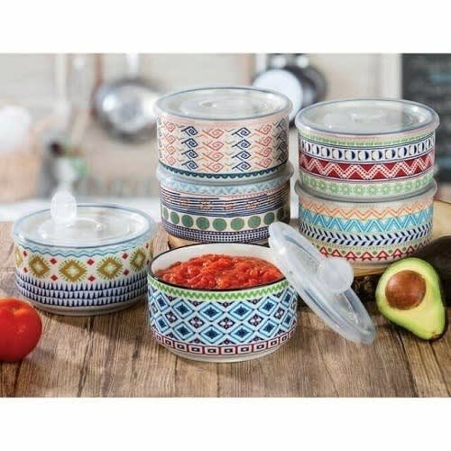 Signature Housewares 6-piece Stoneware Storage Bowls