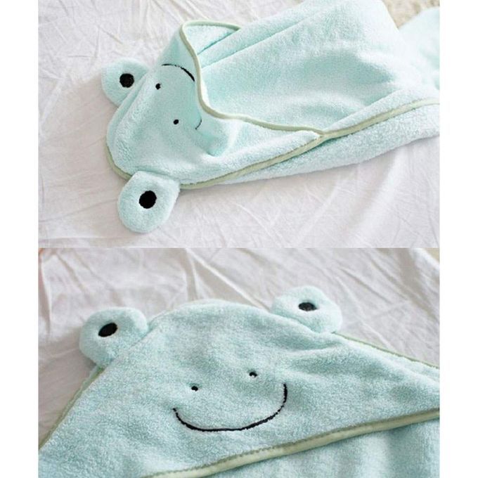 Baby Hooded Towel Bath Washcloths Soft Coral Fleece Beach Green