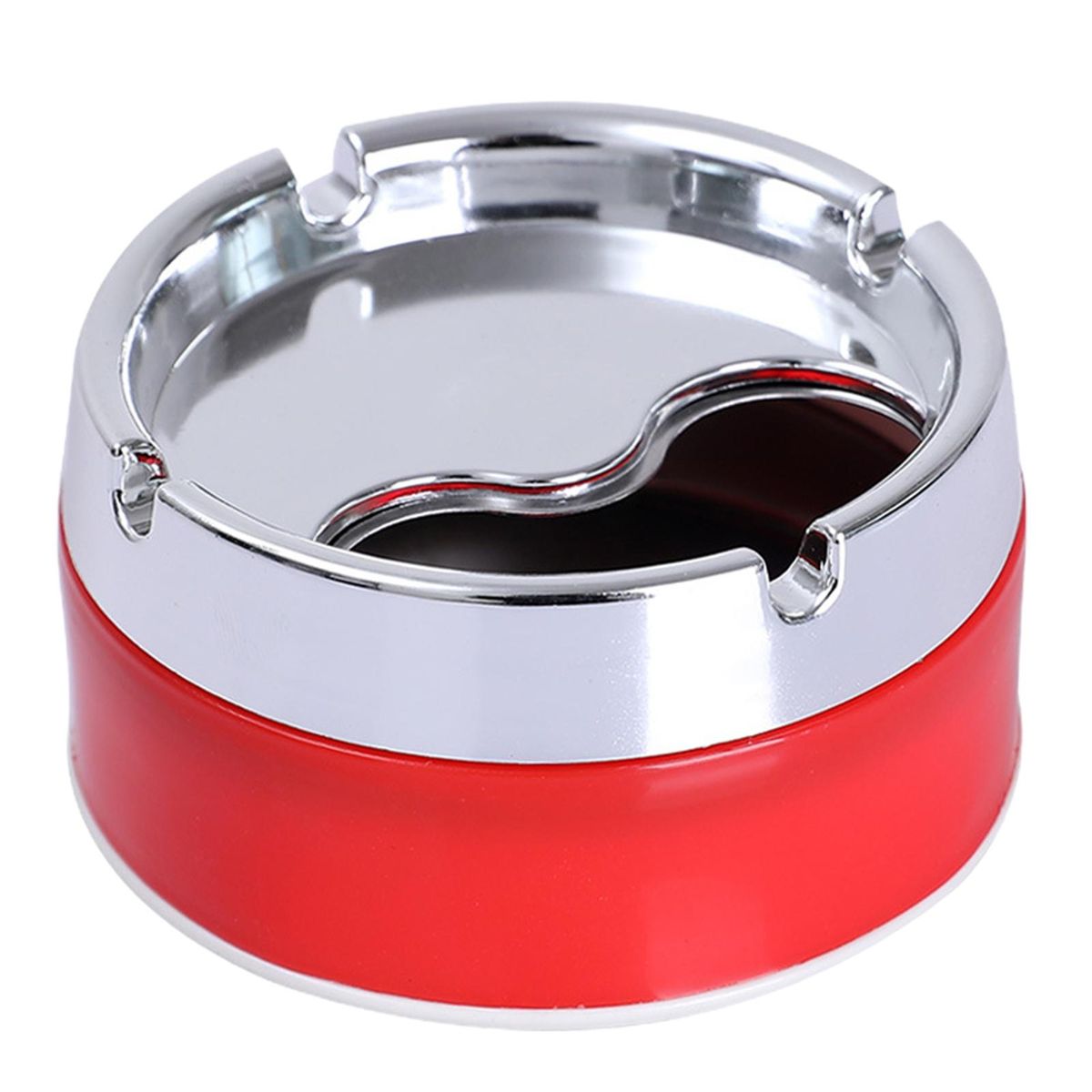 Durable Ashtray Stylish Stainless Steel Ashtray for Home Office Red