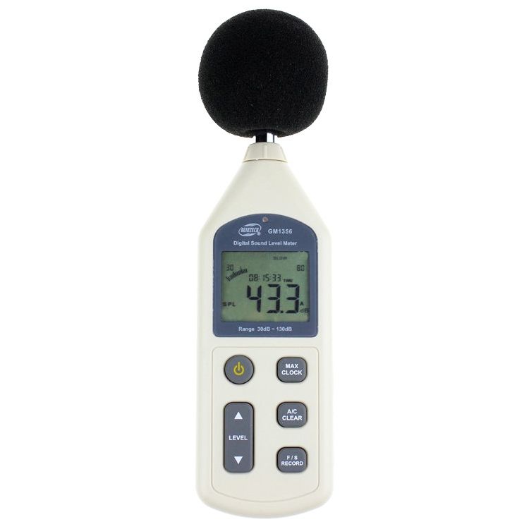 Digital Sound Level Meter (Range: 30~130dBA, 35~130dBC)