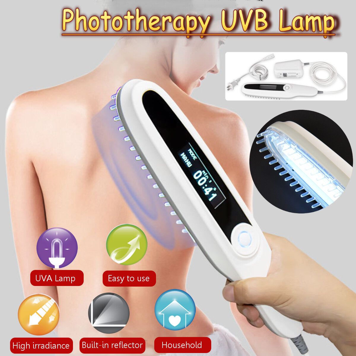 Phototherapy UVB Lamp Psoriasis Vitiligo Eczema Dermatitis UVB311 Treatment Lamp Home