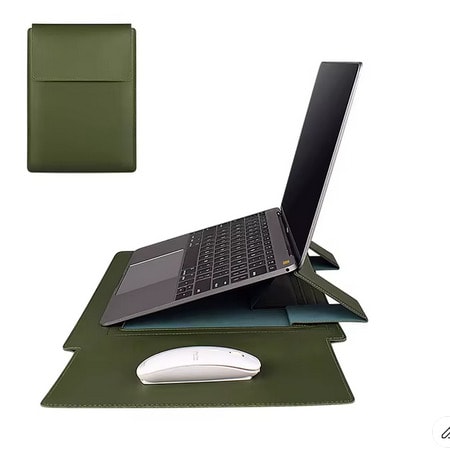 Universal Waterproof Pu Leather Laptop Sleeve For All Laptop/tablet/notebook - Green