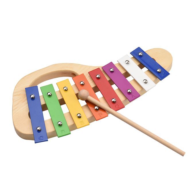 Wood Pine Xylophone 8-Note Glockenspiel 3mm Colorful