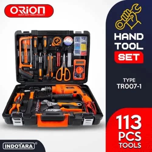 Tools Box Kit Set With Electric Drill Machine -13mm  - 113pcs