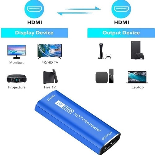 Female Adapter 30m 8k Hdmi Repeater Signal Booster Amplifier Hdmi Extender