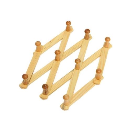 Wall Mounted Collapsible Wooden Bag Hanger