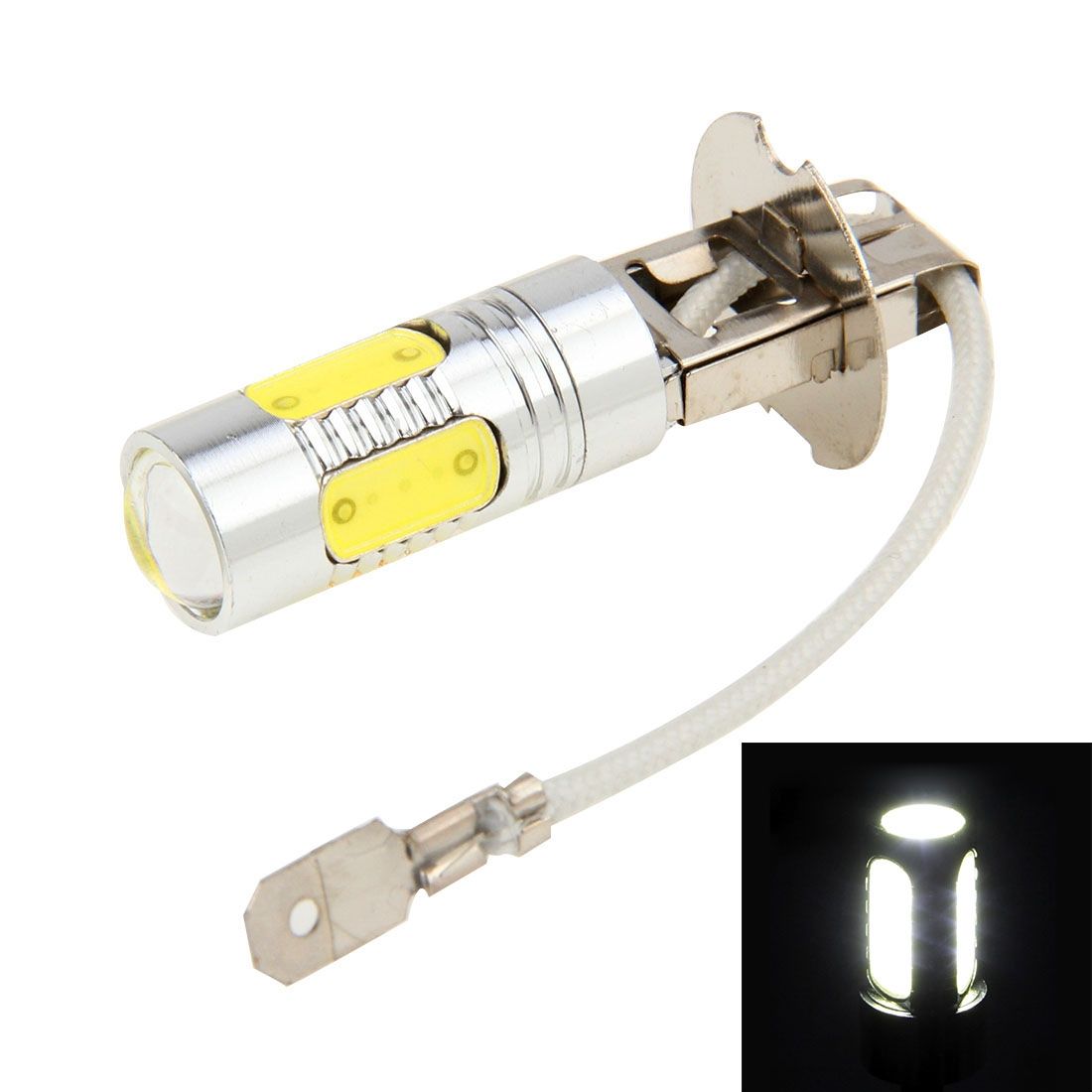 H3 6W White LED Fog Light For Vehicles, DC 12V-24V