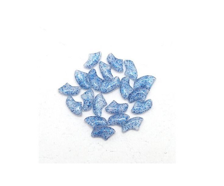 Lovely 20pcs Silicone Soft Cat Nail Caps Cat Nail Covers Pet Claw Paws Caps Adhesive  Animal Protection-crystal Blue